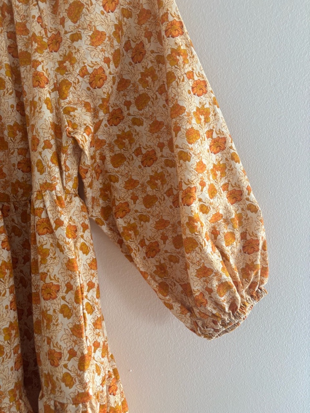 Tuckernuck Hyacinth House Orange Floral Mini Dress XS Pumpkin Patch Dress - Picture 4 of 5